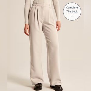A&F Sloane Tailored Pants, Size 6, Taupe
